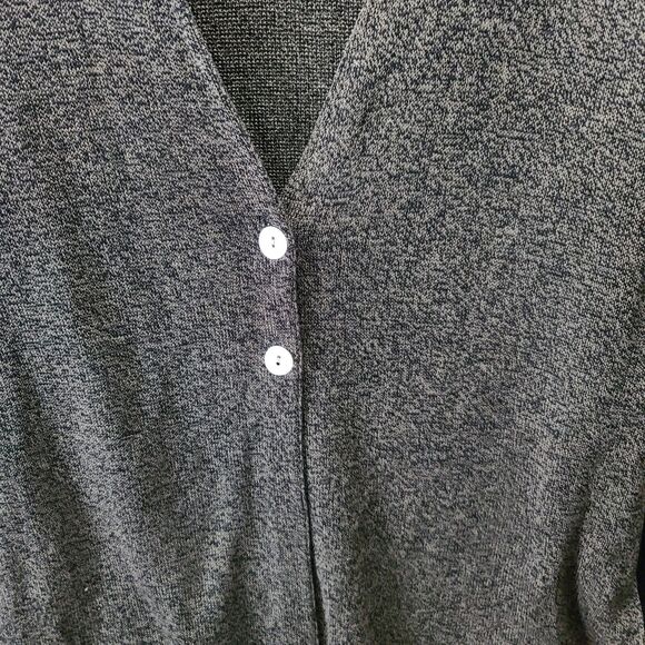 Leslie Gifford Womens Sweater Black Size Large 100% Silk Long Sleeve Two Button - Picture 8 of 12